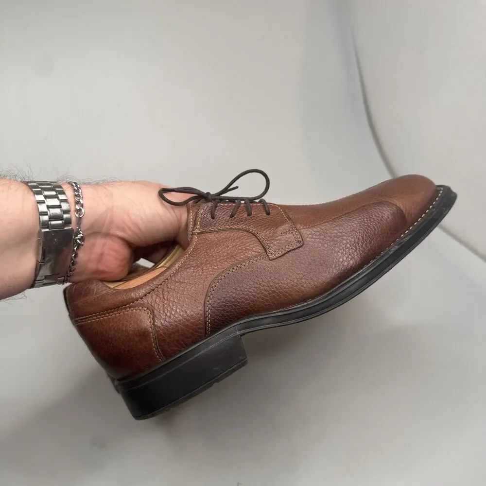 Belvedere Studio Oxford Shoes Mens 9.5 EEE Brown Leather Split Toe EUC